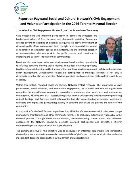 Civic Engagement and Volunteer Participation report - first page preview